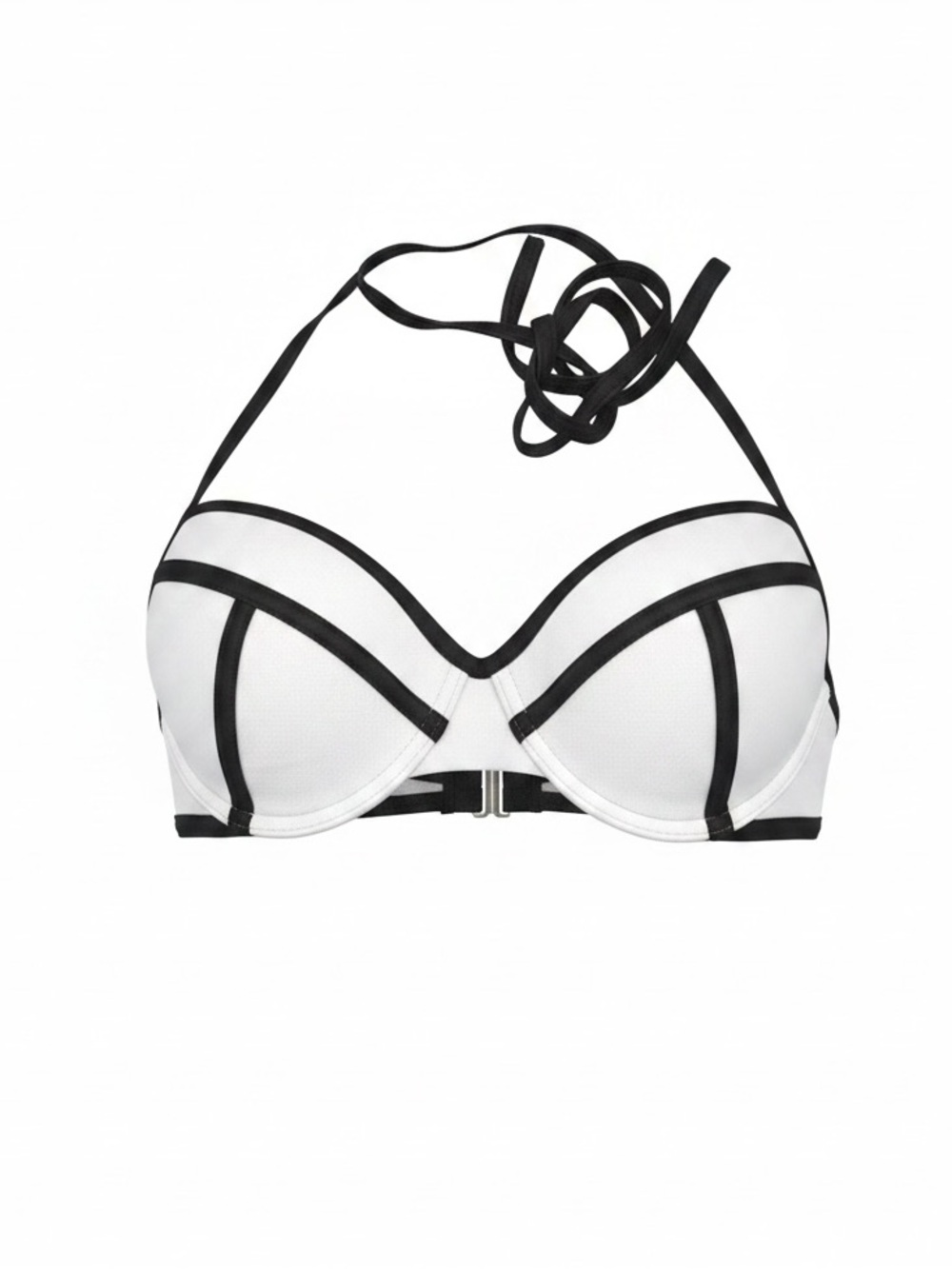 Xhilaration Black & off white Underwire Bikini‎ Top Size Small